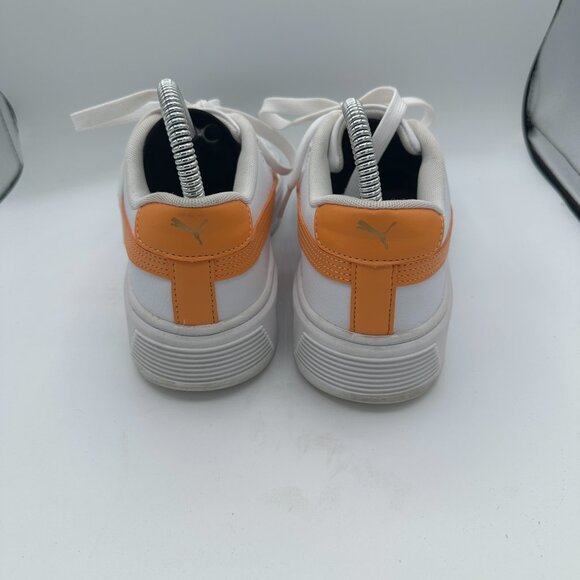 Puma Women's Smash V3 Platform Sneakers White/Orange Size 10 - Picture 4 of 8